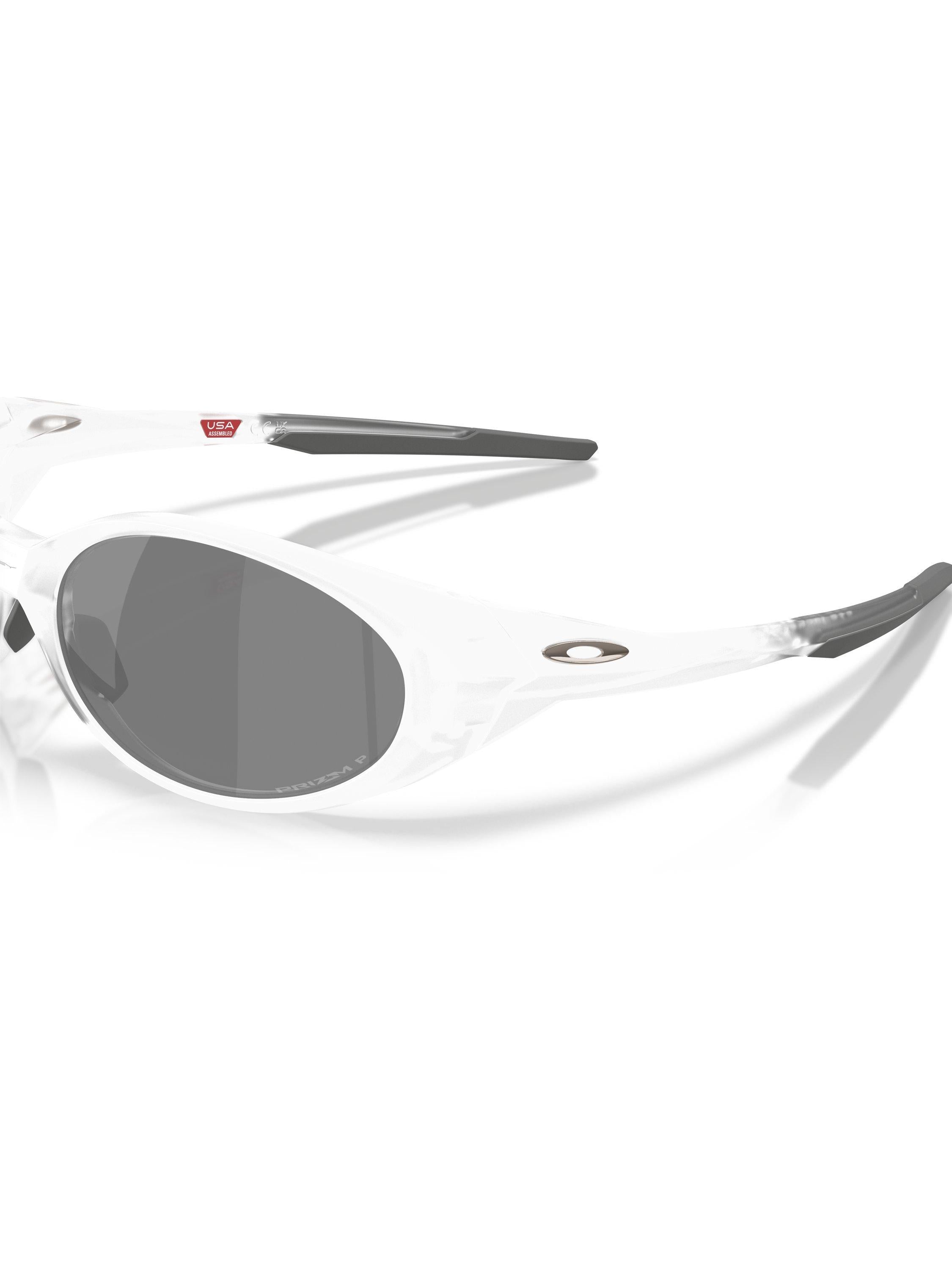 Oakley polarised oval sunglasses matte clear frame (British brand)