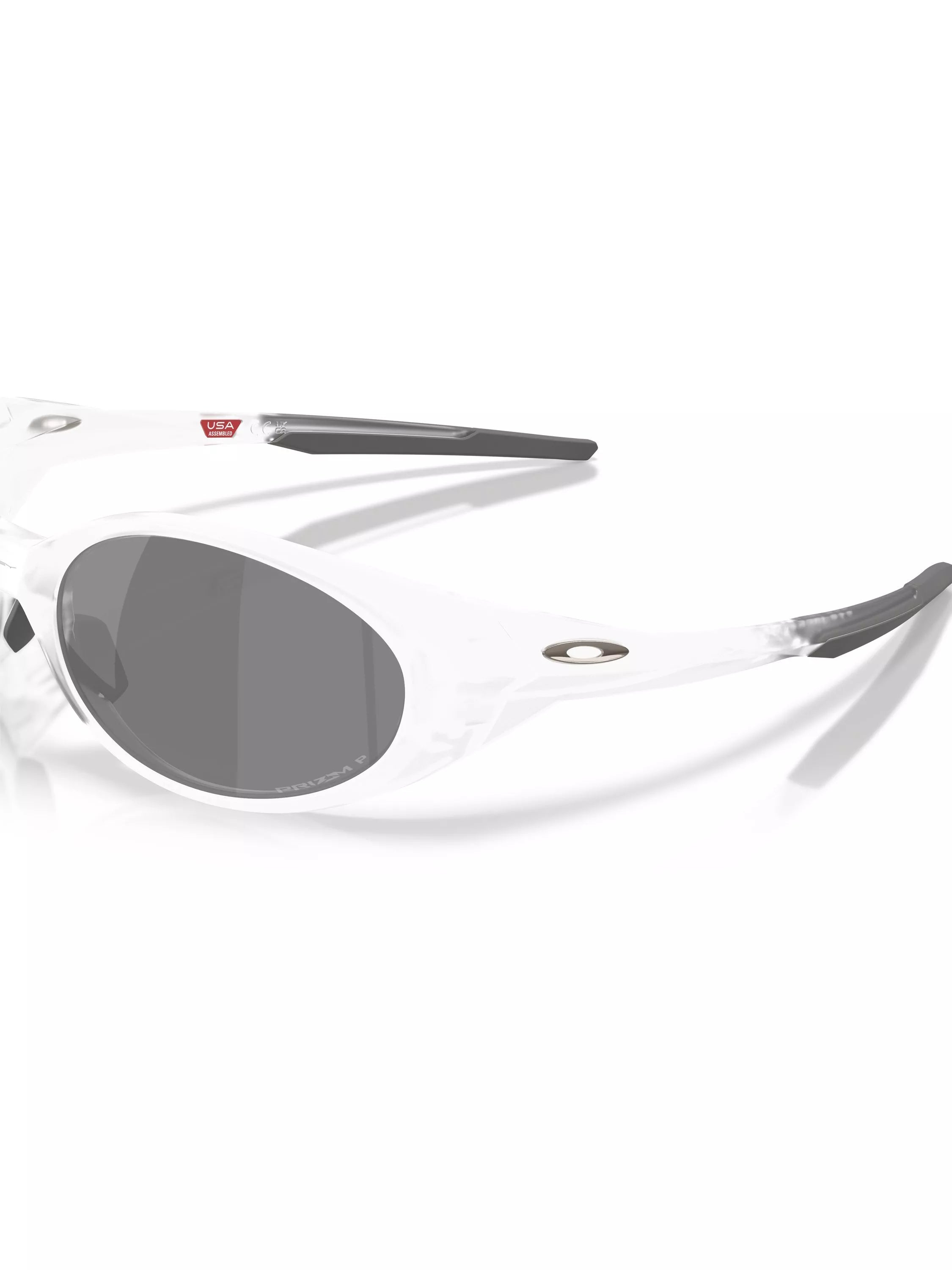 Oakley polarised oval sunglasses matte clear frame (British brand)