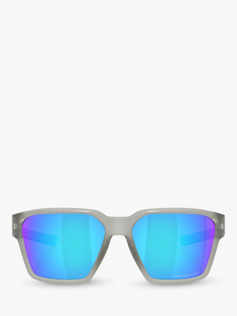 Oakley square polarized sunglasses with blue mirror (British brand)