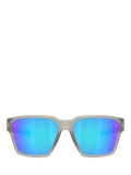 Oakley square polarized sunglasses with blue mirror (British brand)