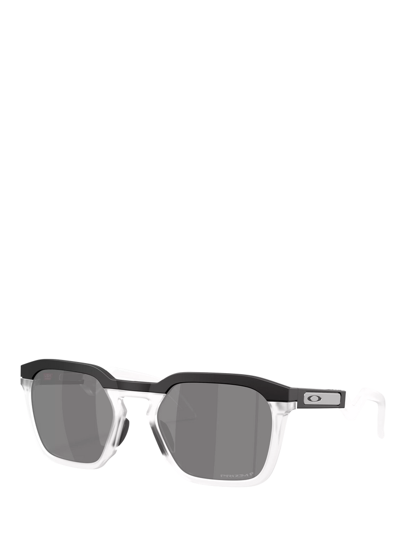 Oakley OO9533 Polarised Square Sunglasses, Matte Black/Grey