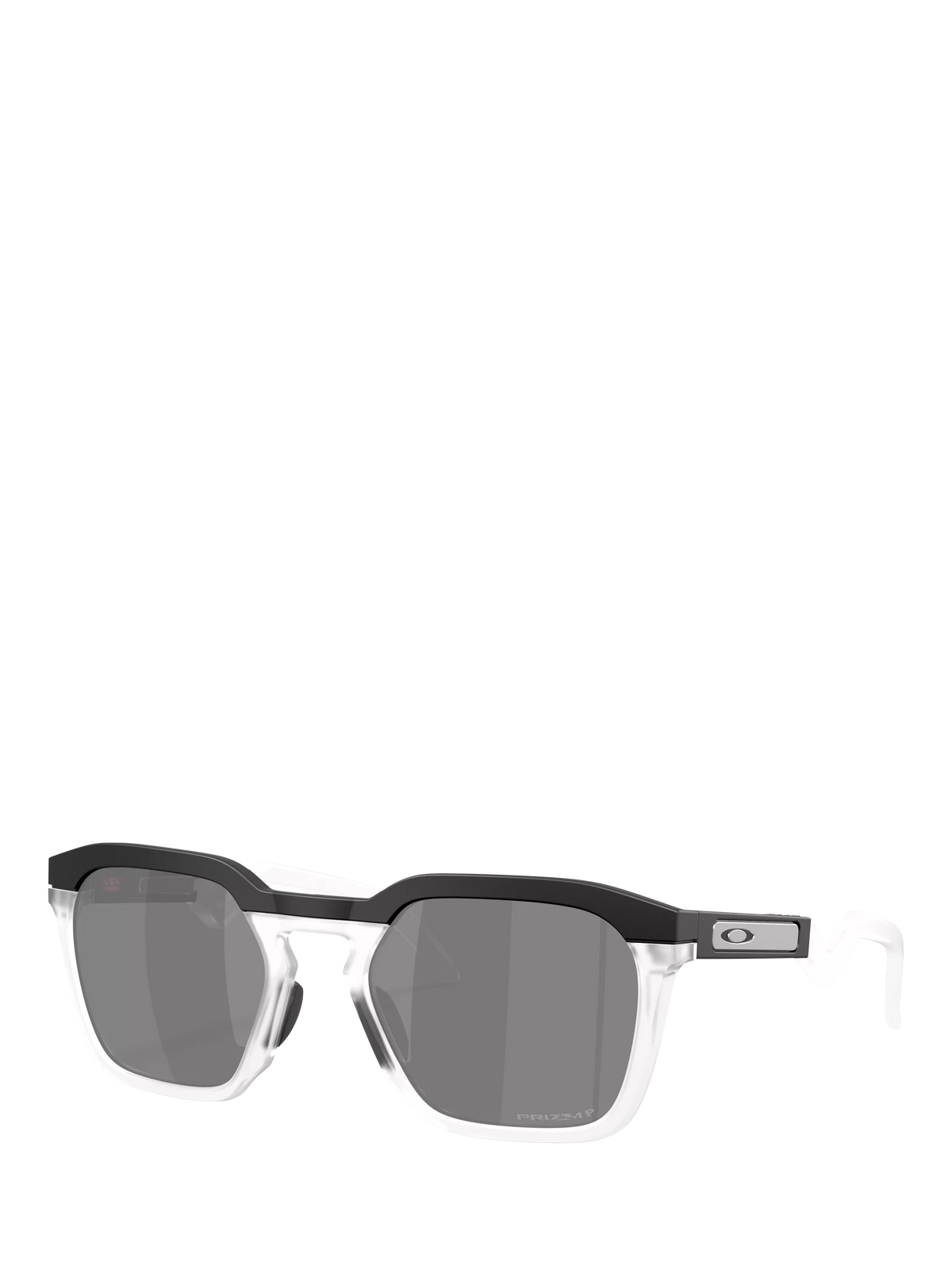 Oakley OO9533 Polarised Square Sunglasses, Matte Black/Grey