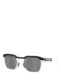 Oakley OO9533 Polarised Square Sunglasses, Matte Black/Grey