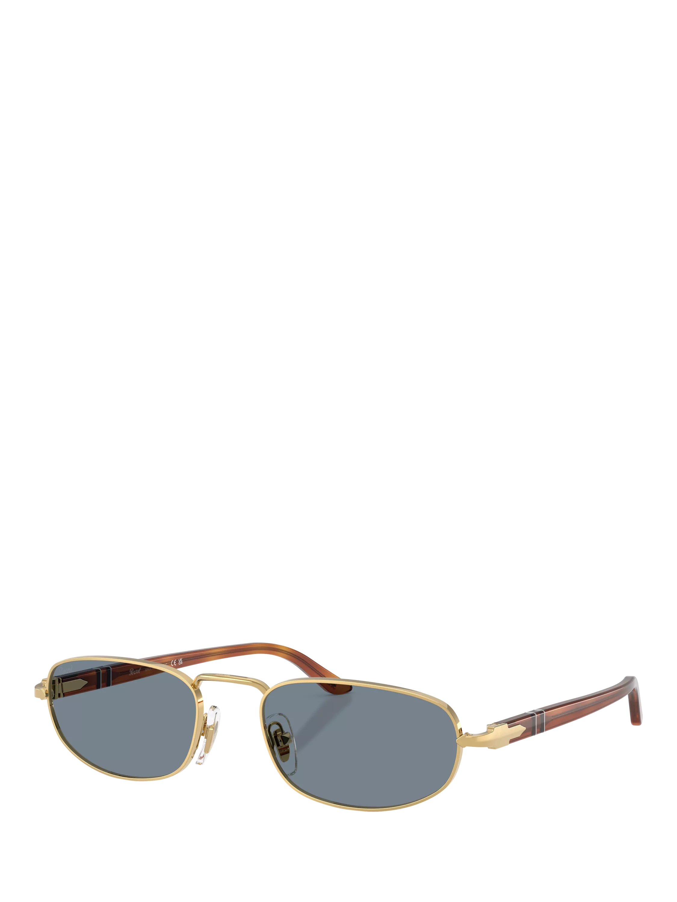 Persol oval sunglasses gold blue metal frame - British product