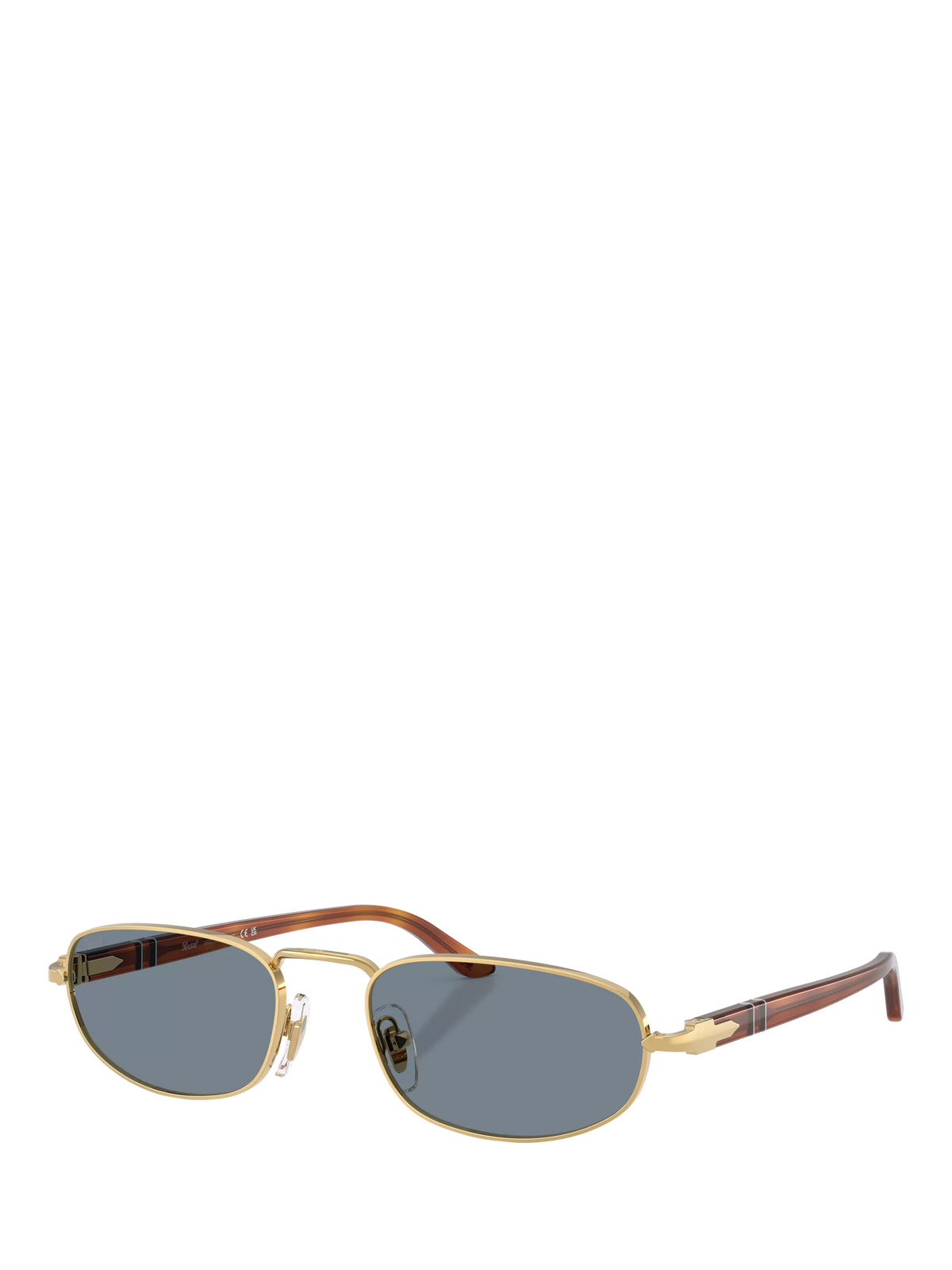 Persol oval sunglasses gold blue metal frame - British product