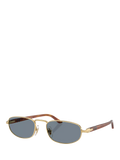 Persol oval sunglasses gold blue metal frame - British product
