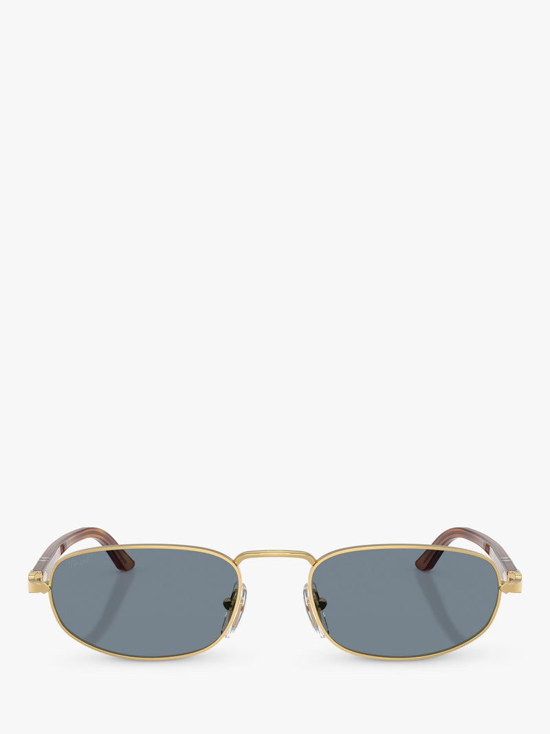 Persol oval sunglasses gold blue metal frame - British product