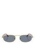 Persol oval sunglasses gold blue metal frame - British product