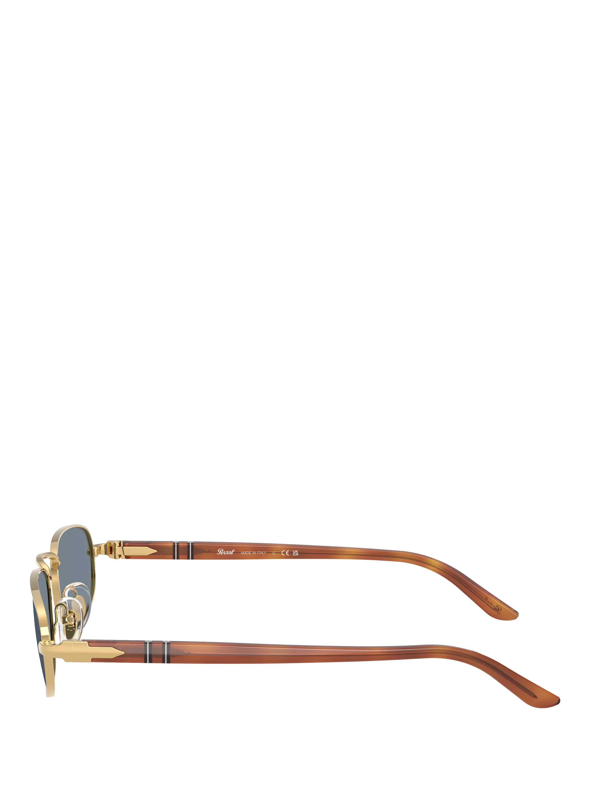 Persol oval sunglasses gold blue metal frame - British product