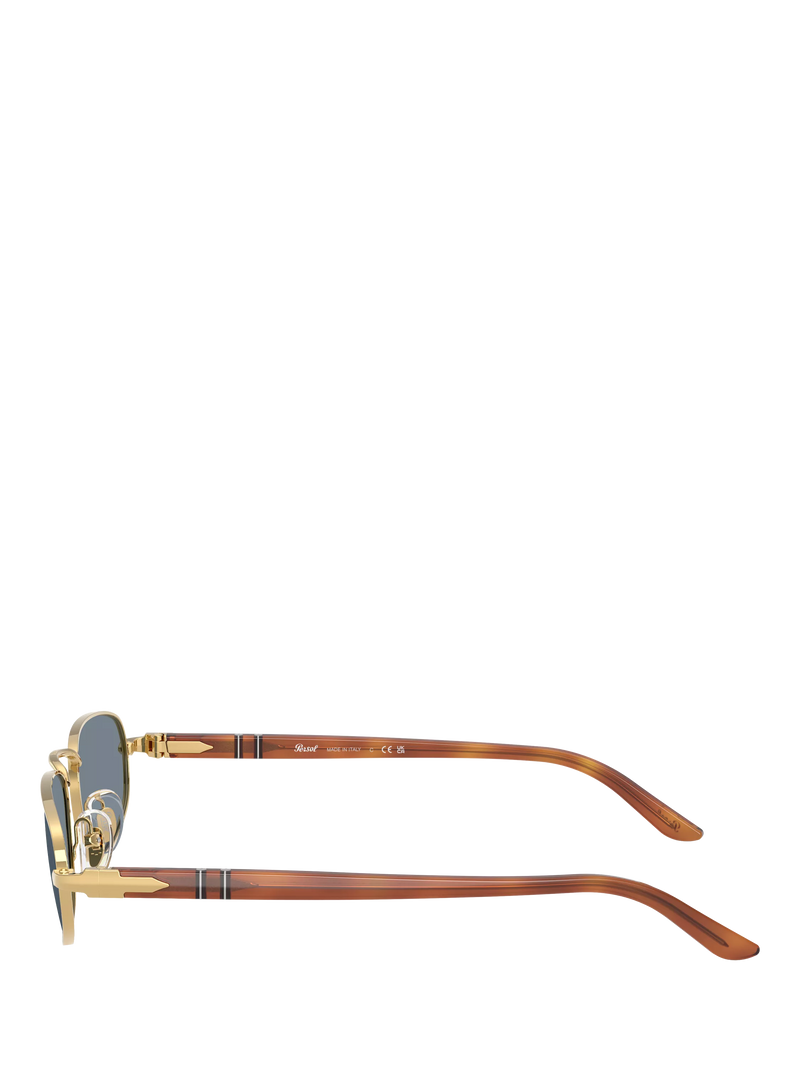 Persol oval sunglasses gold blue metal frame - British product