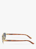 Persol oval sunglasses gold blue metal frame - British product