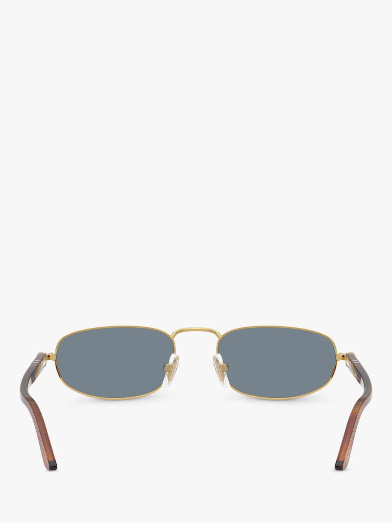 Persol oval sunglasses gold blue metal frame - British product