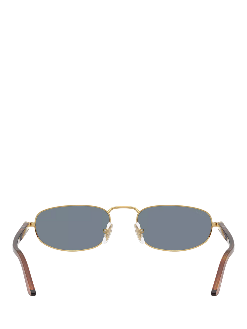 Persol oval sunglasses gold blue metal frame - British product