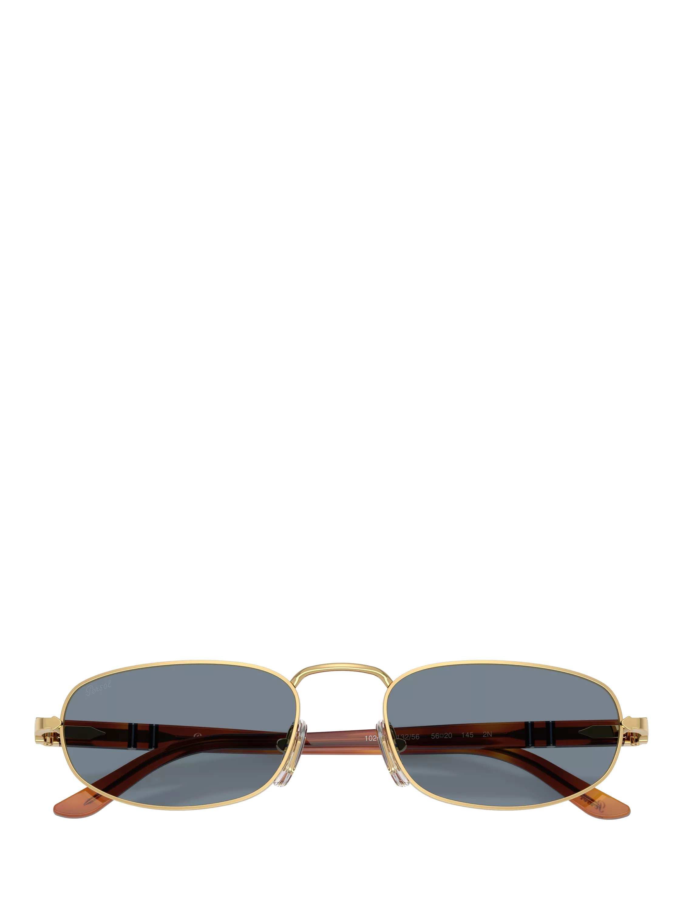 Persol oval sunglasses gold blue metal frame - British product