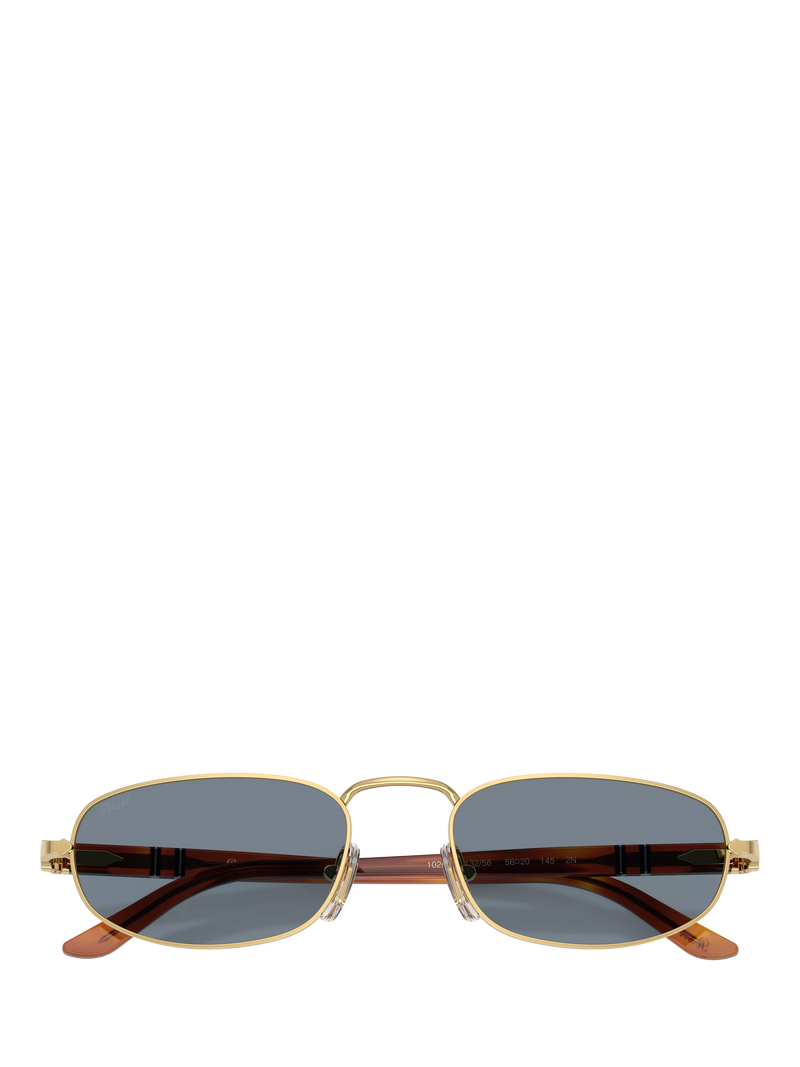 Persol oval sunglasses gold blue metal frame - British product