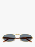 Persol oval sunglasses gold blue metal frame - British product