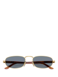 Persol oval sunglasses gold blue metal frame - British product