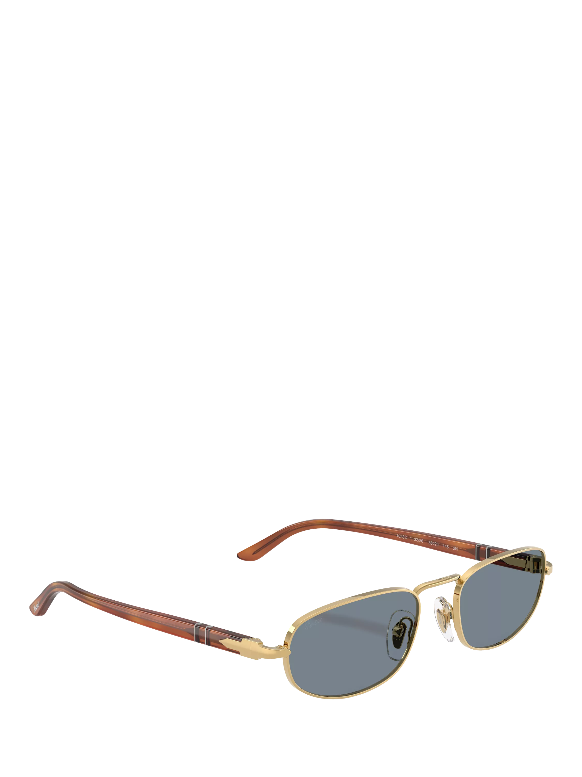 Persol oval sunglasses gold blue metal frame - British product