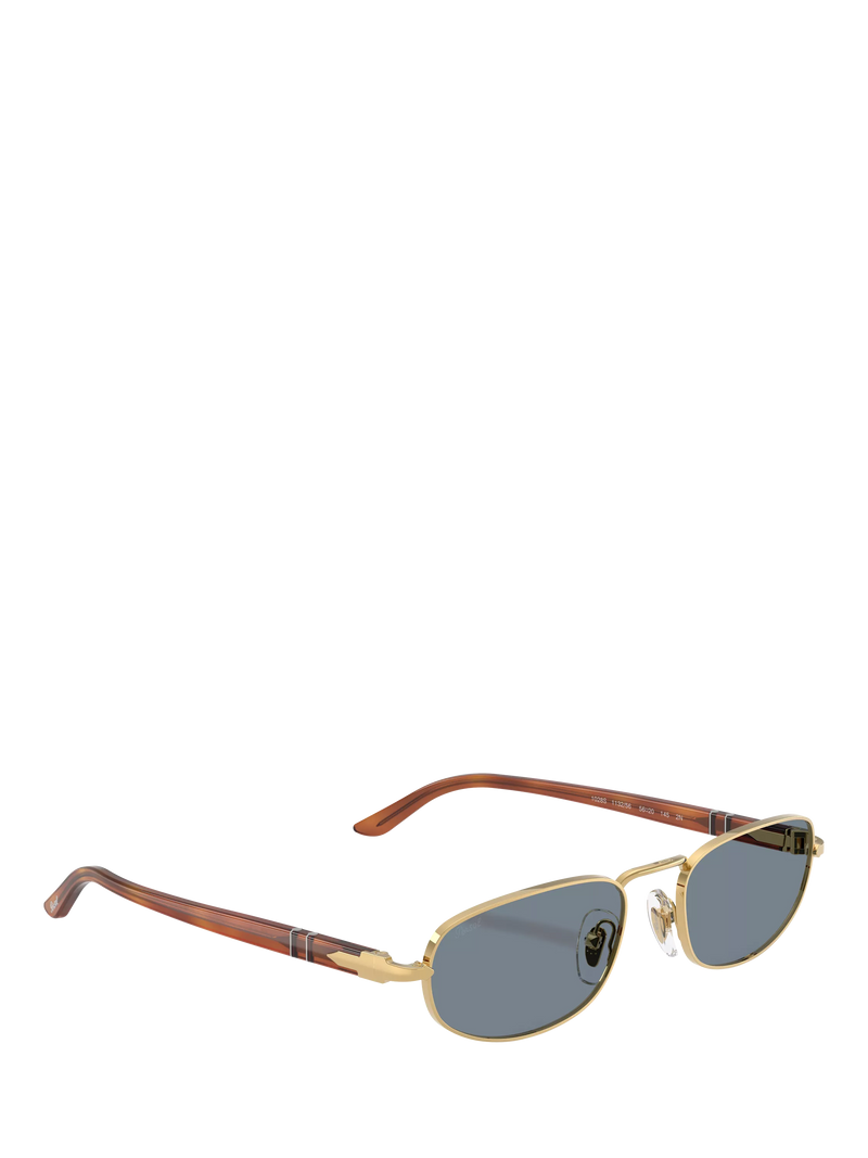 Persol oval sunglasses gold blue metal frame - British product