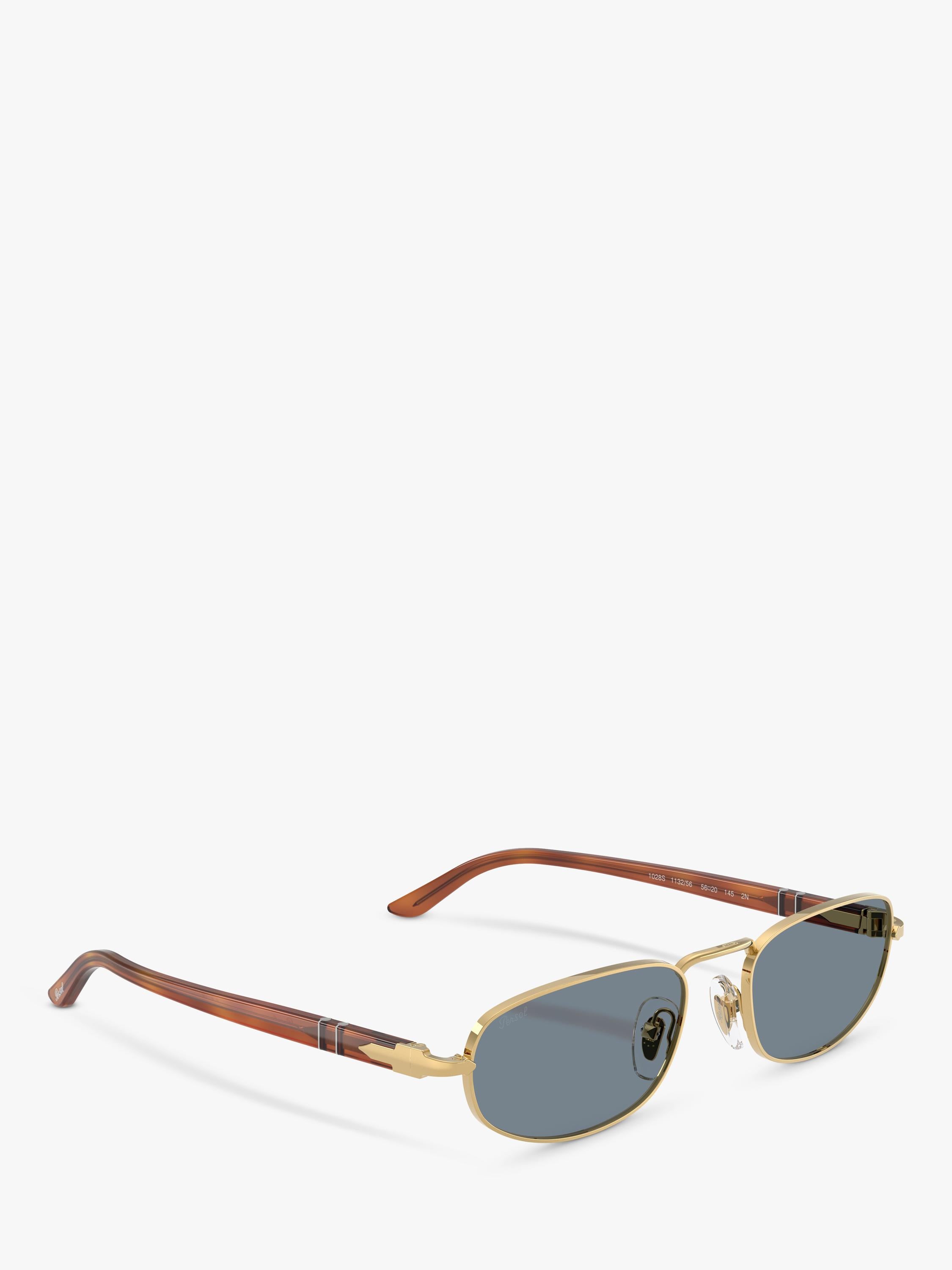 Persol oval sunglasses gold blue metal frame - British product