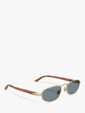 Persol oval sunglasses gold blue metal frame - British product