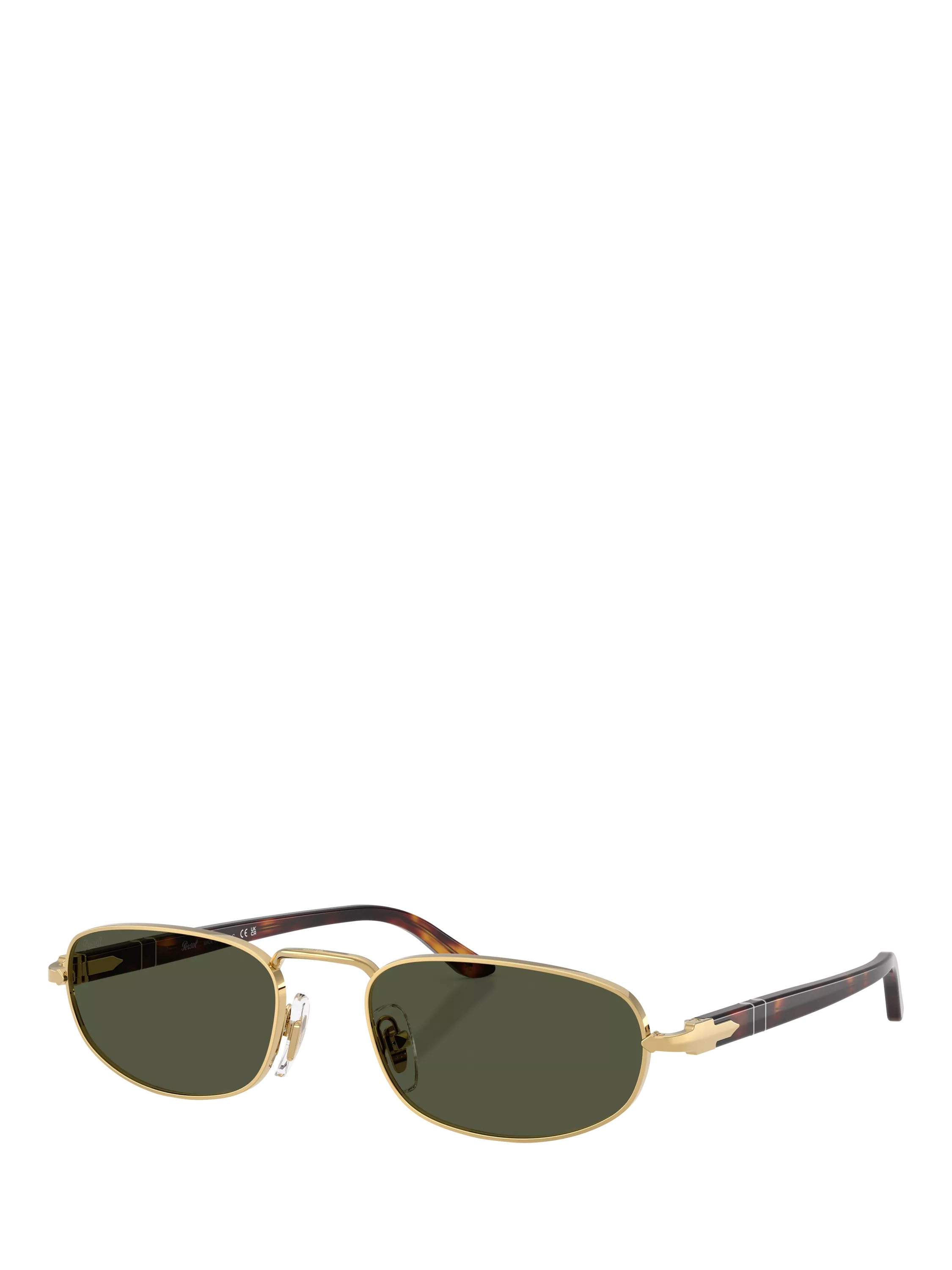 Persol PO1028S Oval Sunglasses, Gold/Green