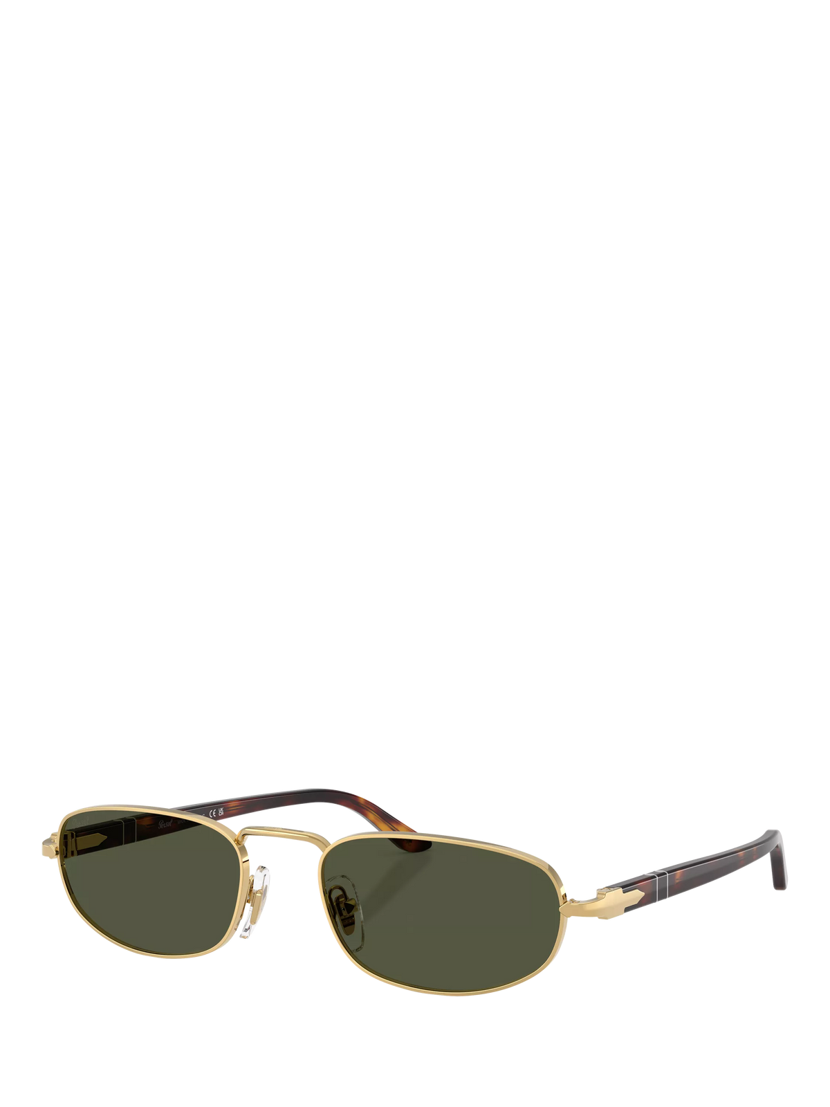 Persol PO1028S Oval Sunglasses, Gold/Green
