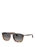 Persol PO3391S Men's D-Frame Sunglasses, Havana/Grey Gradient
