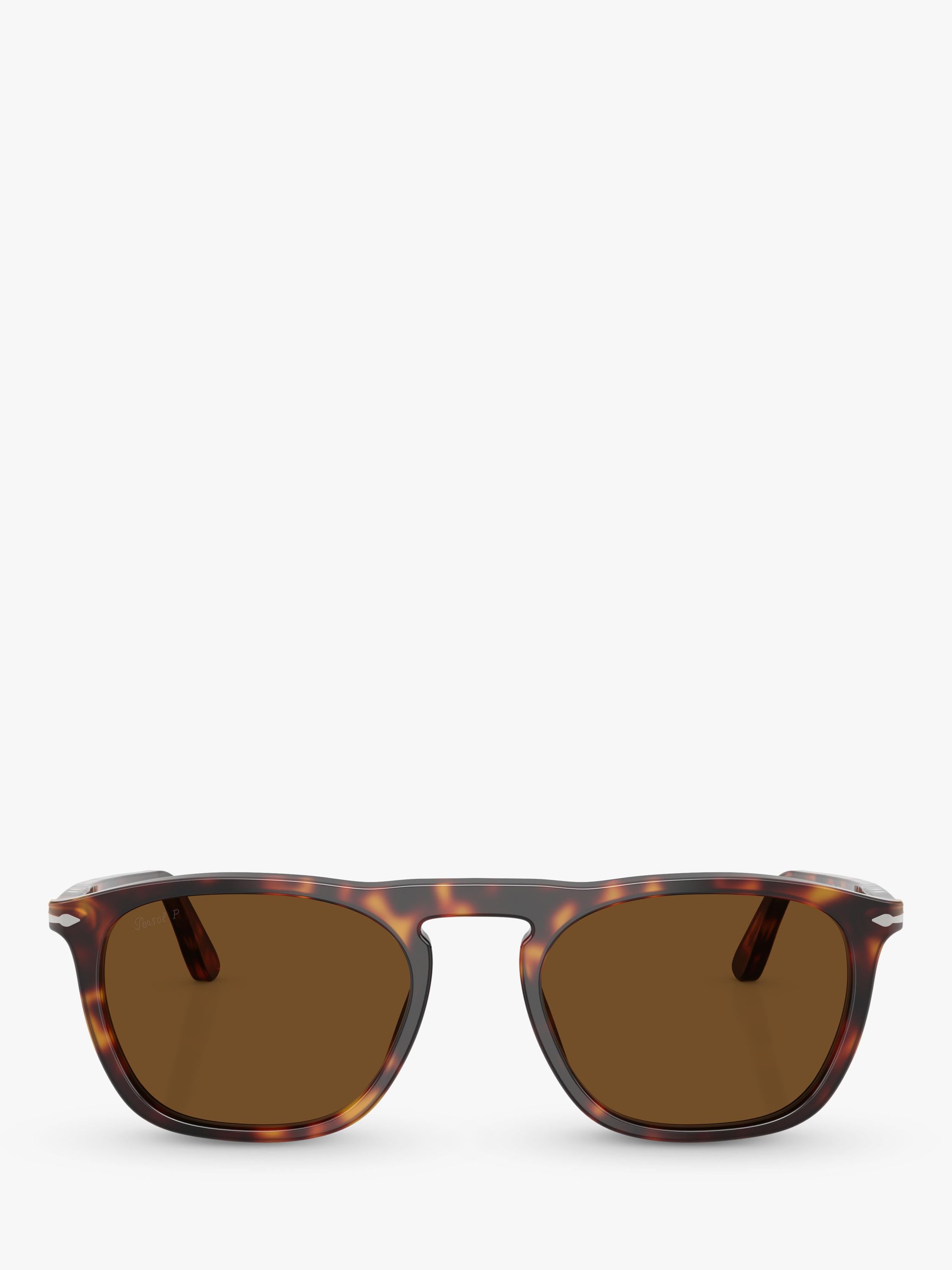 Persol men's D-frame sunglasses Havana brown 55mm lens, UK version