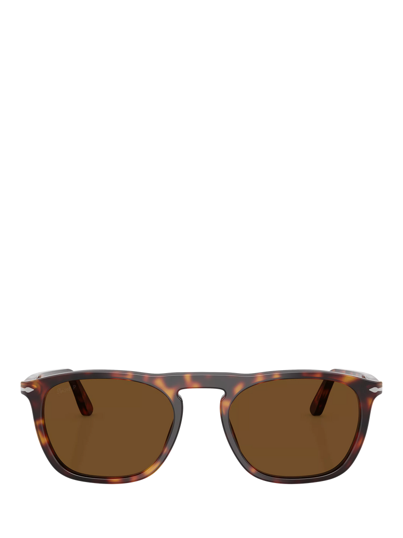 Persol men's D-frame sunglasses Havana brown 55mm lens, UK version