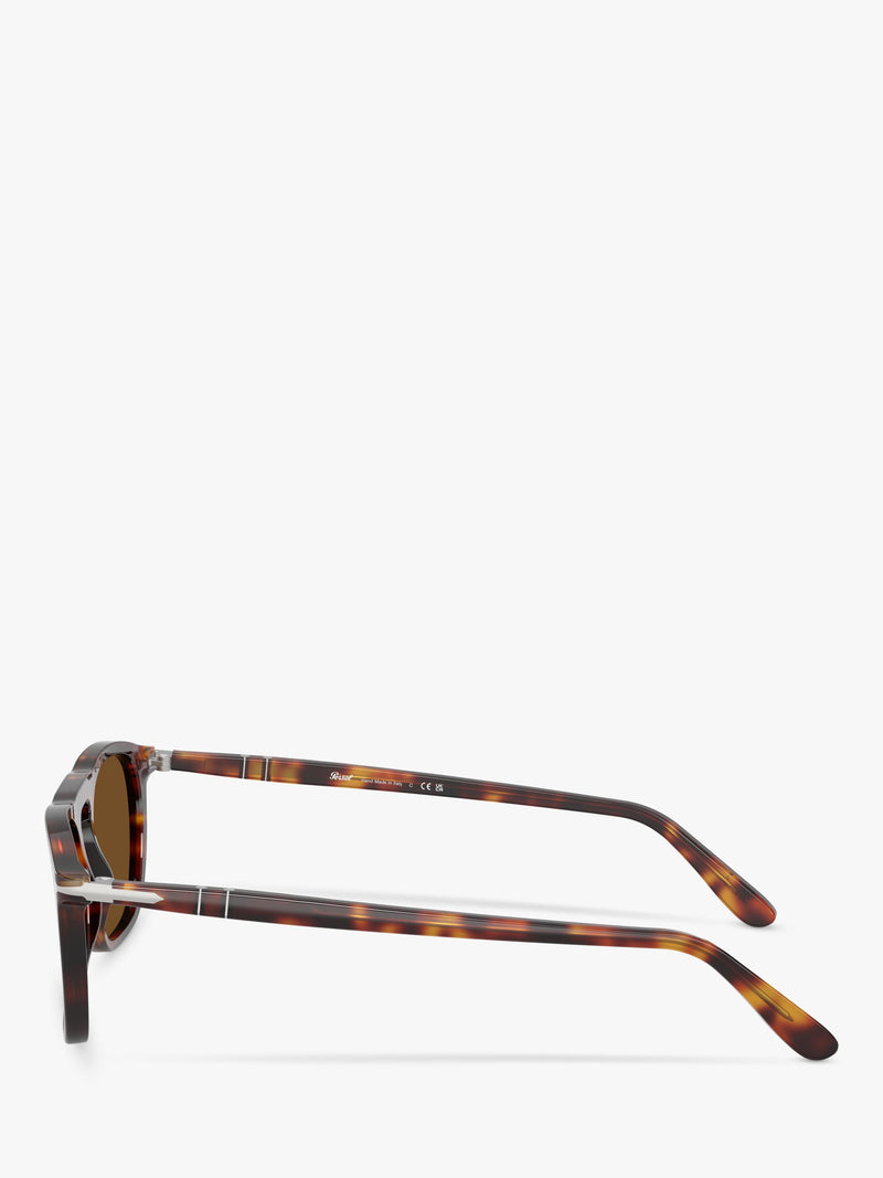 Persol men's D-frame sunglasses Havana brown 55mm lens, UK version