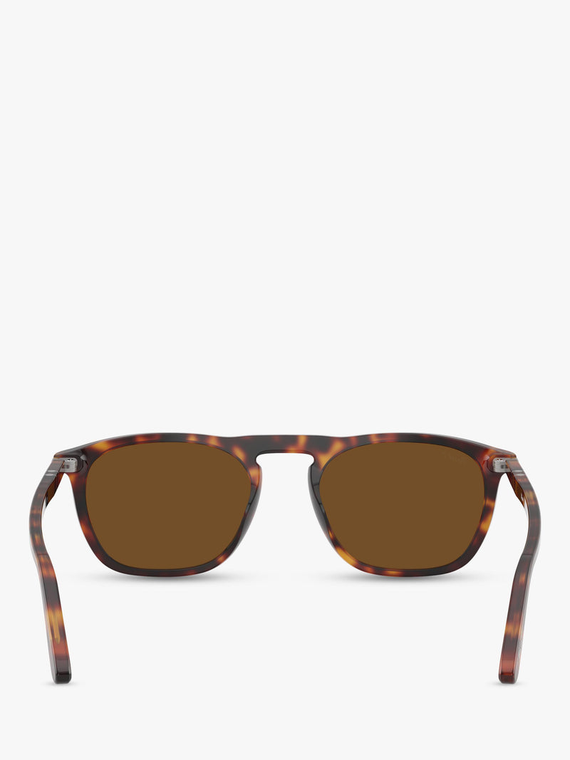 Persol men's D-frame sunglasses Havana brown 55mm lens, UK version