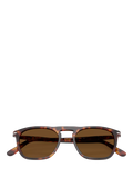 Persol men's D-frame sunglasses Havana brown 55mm lens, UK version