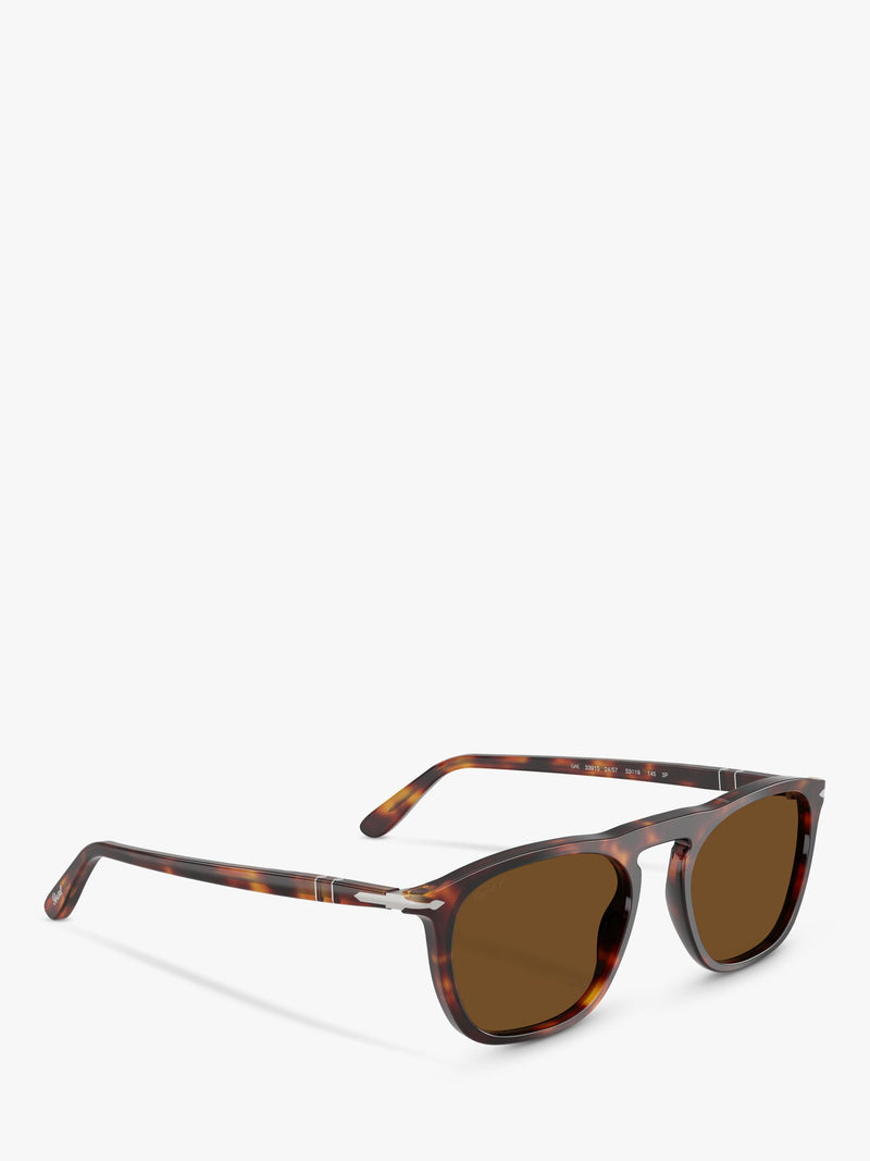 Persol men's D-frame sunglasses Havana brown 55mm lens, UK version
