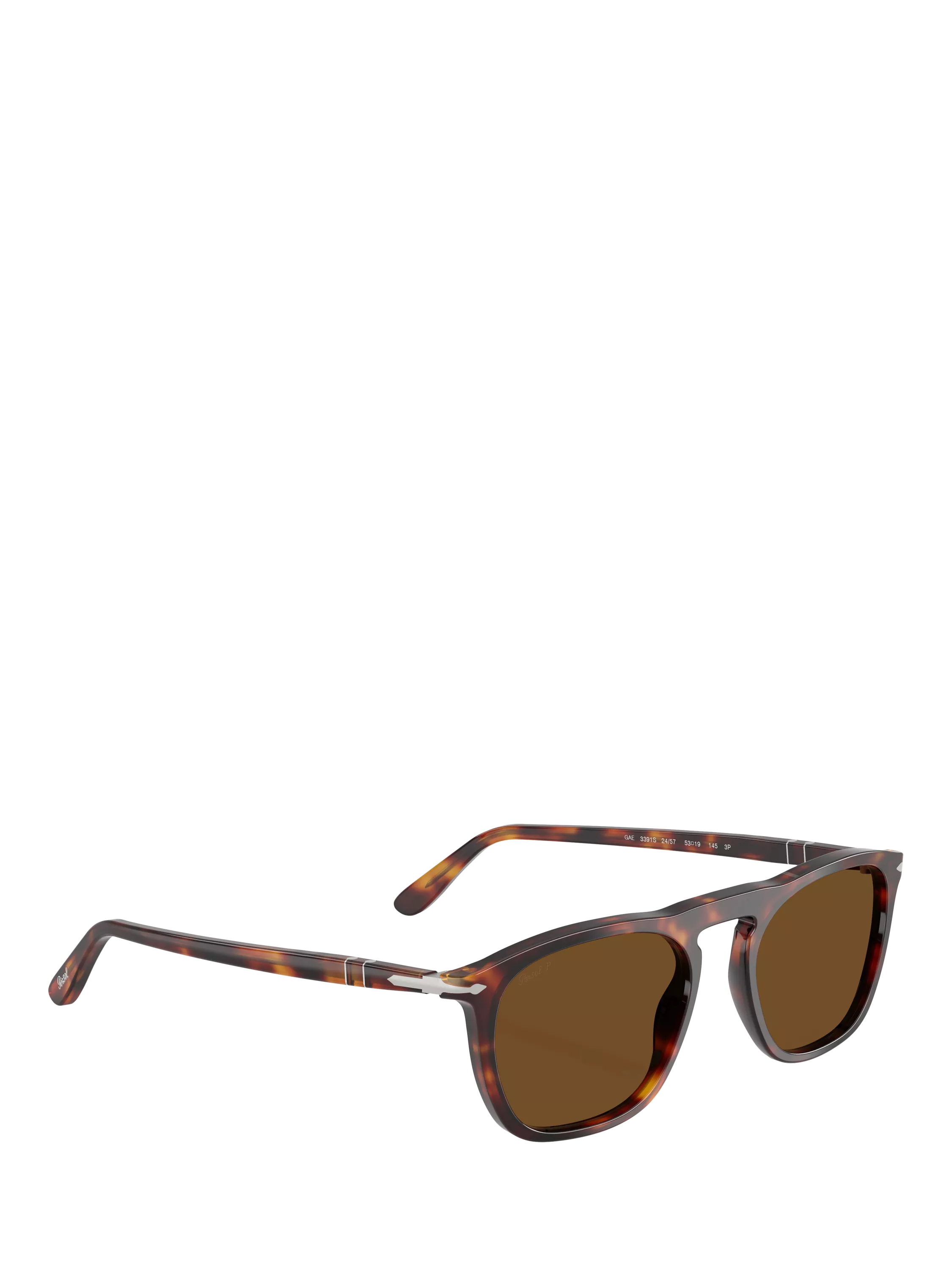 Persol men's D-frame sunglasses Havana brown 55mm lens, UK version