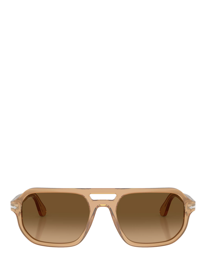 Persol PO3393S square sunglasses in brown acetate, UK version