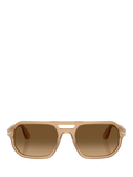 Persol PO3393S square sunglasses in brown acetate, UK version