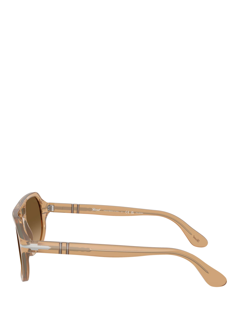Persol PO3393S square sunglasses in brown acetate, UK version
