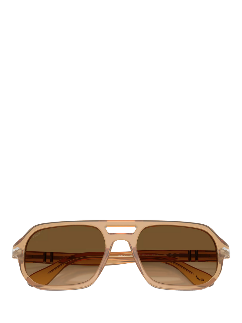 Persol PO3393S square sunglasses in brown acetate, UK version