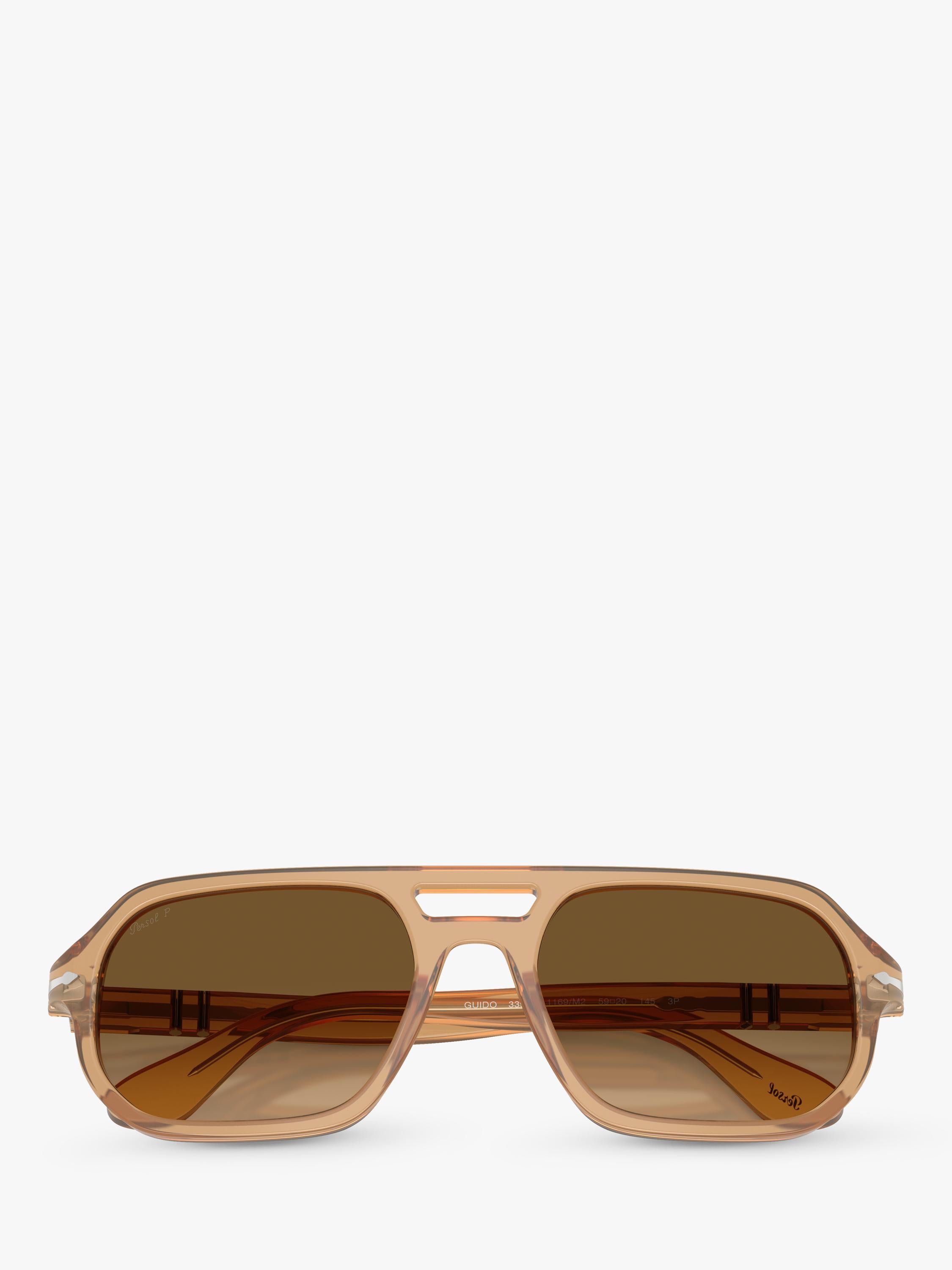 Persol PO3393S square sunglasses in brown acetate, UK version