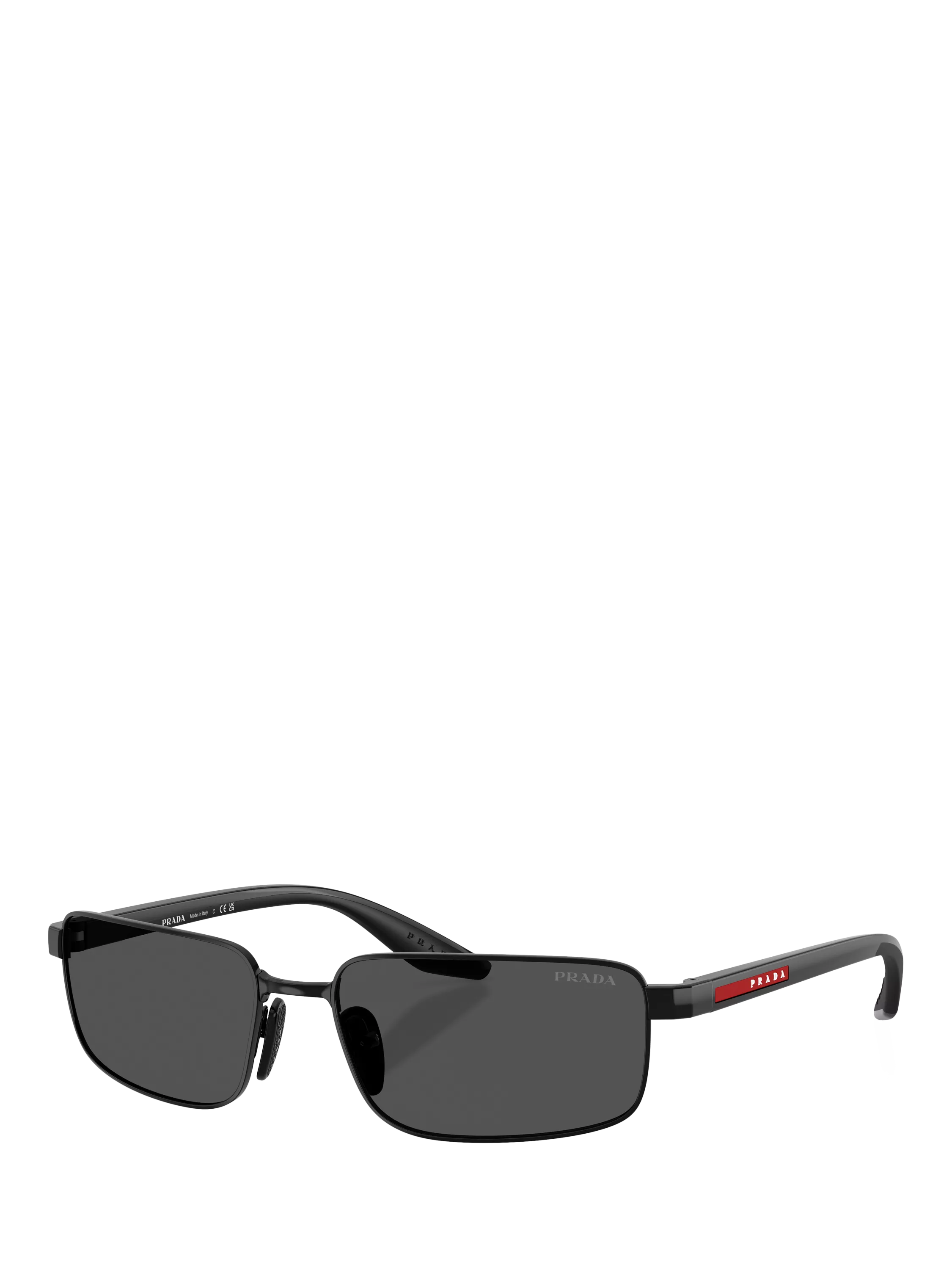 Prada PS B54S Men's Rectangular Sunglasses Black 59mm