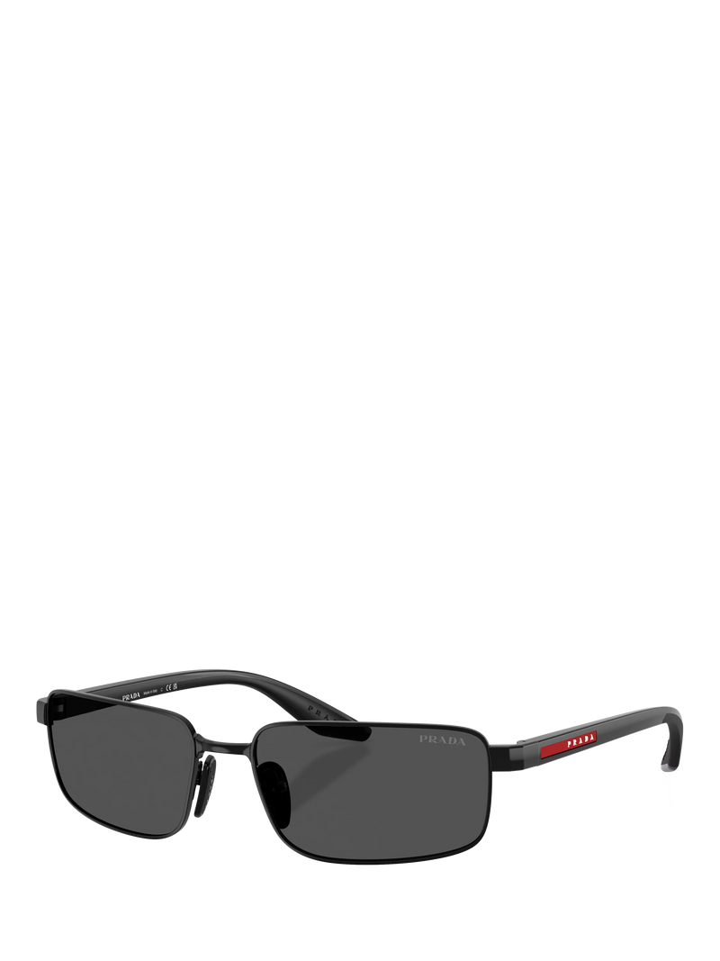 Prada PS B54S Men's Rectangular Sunglasses Black 59mm