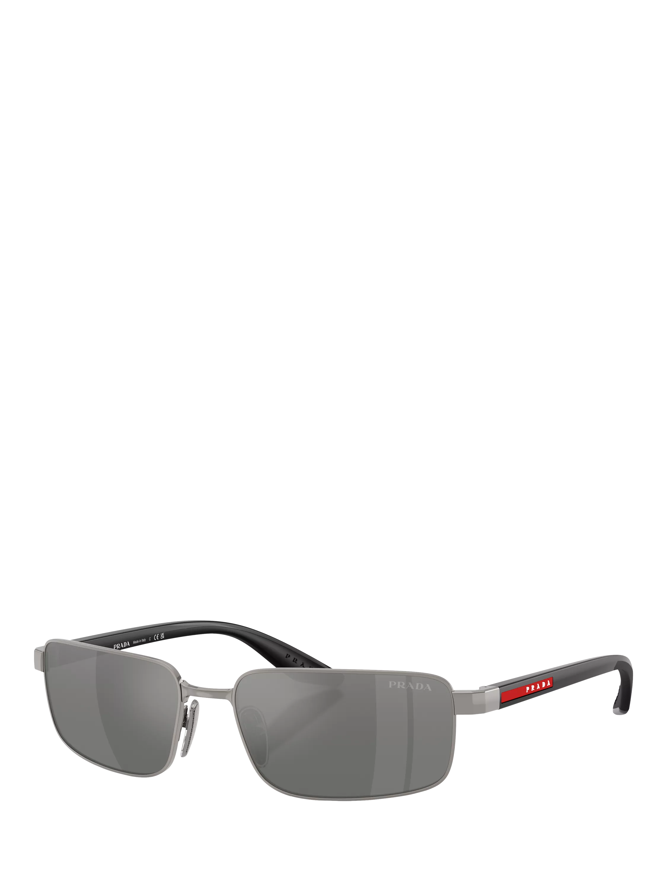 Prada PS B54S Men's Rectangular Sunglasses Black 59mm