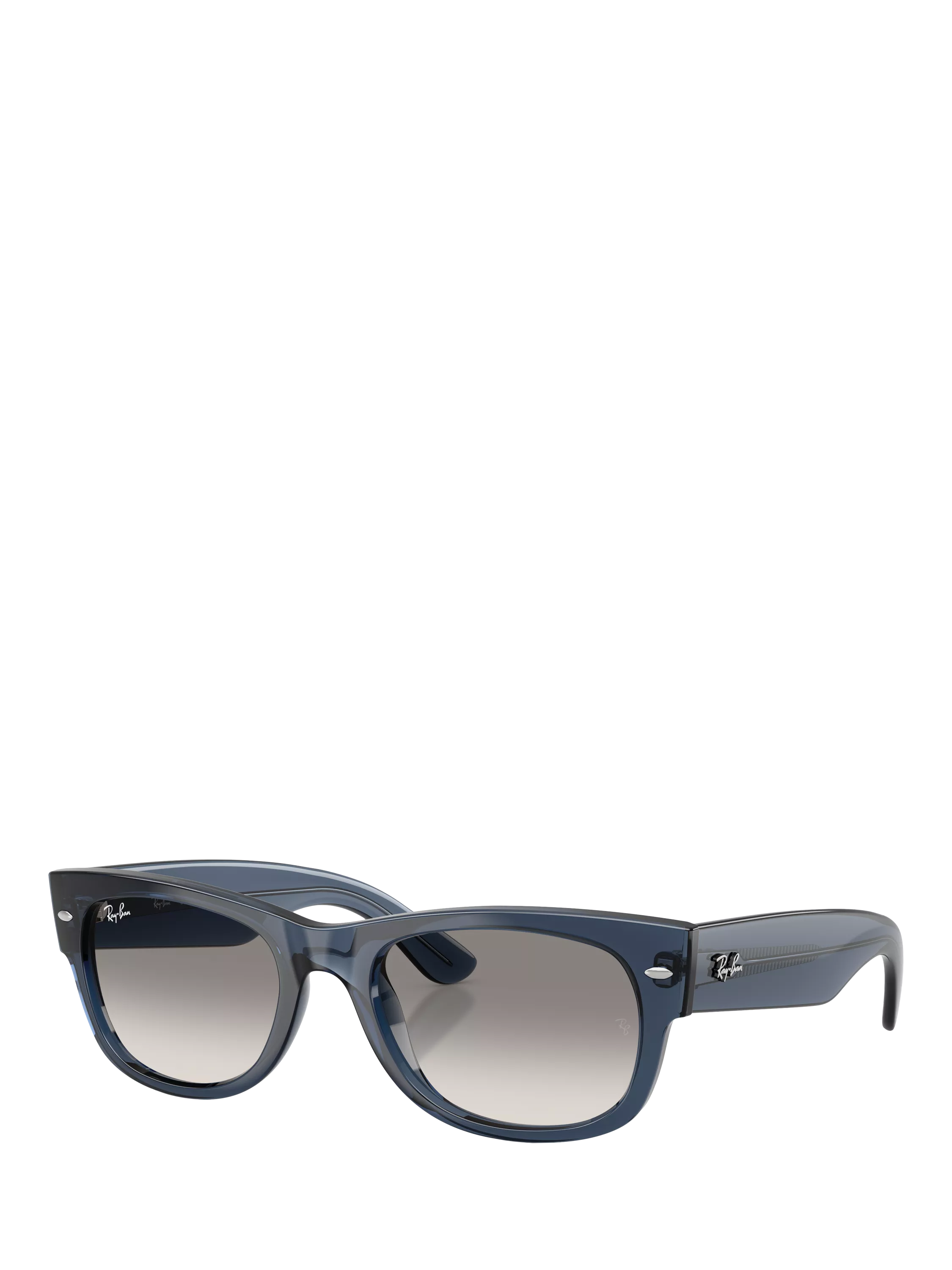 Ray-Ban D-Frame sunglasses transparent dark blue 55mm, imported from the UK
