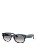 Ray-Ban D-Frame sunglasses transparent dark blue 55mm, imported from the UK