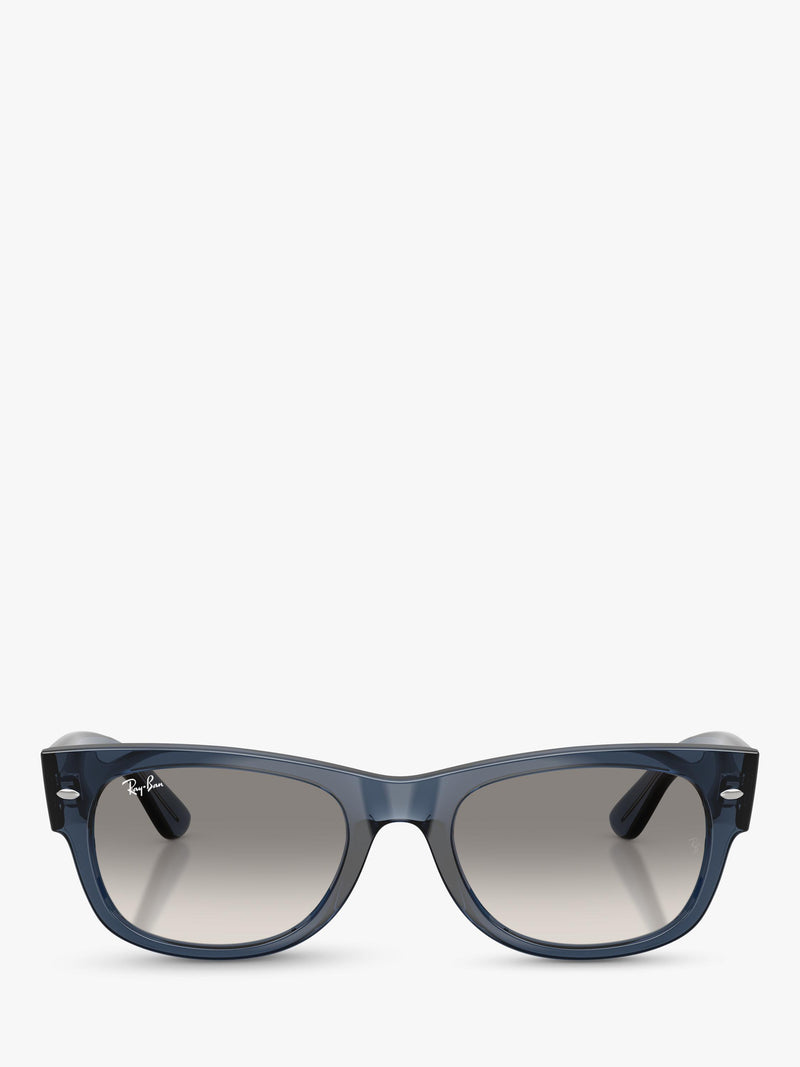 Ray-Ban D-Frame sunglasses transparent dark blue 55mm, imported from the UK