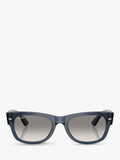 Ray-Ban D-Frame sunglasses transparent dark blue 55mm, imported from the UK