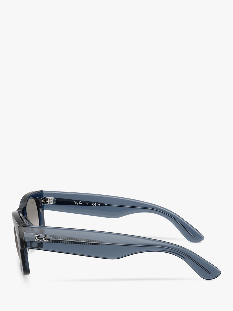 Ray-Ban D-Frame sunglasses transparent dark blue 55mm, imported from the UK