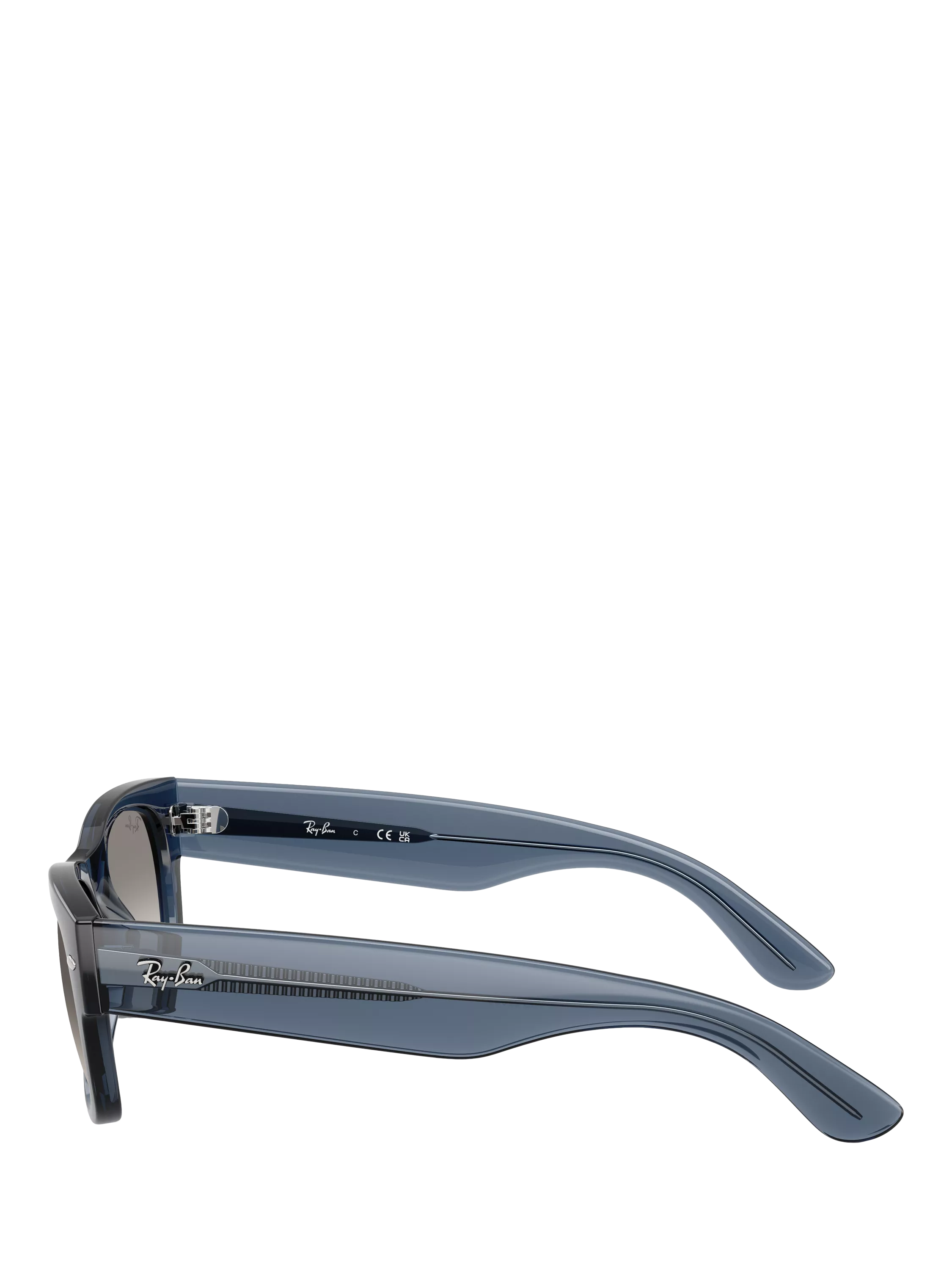 Ray-Ban D-Frame sunglasses transparent dark blue 55mm, imported from the UK