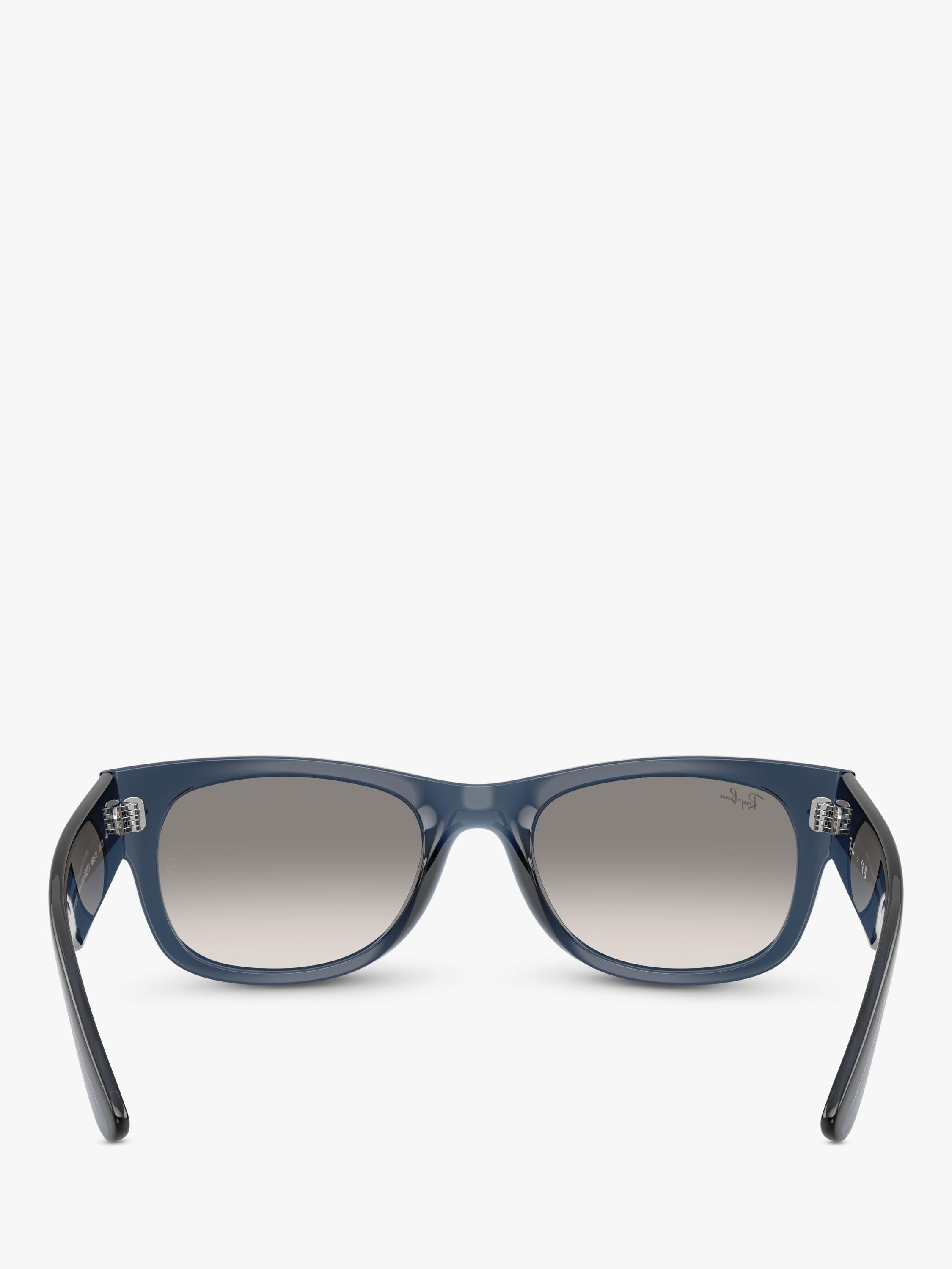 Ray-Ban D-Frame sunglasses transparent dark blue 55mm, imported from the UK